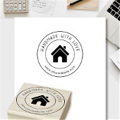 Met de Hand Gemaakt Aangepaste Logo Tekst Persoonl Rubberstempel