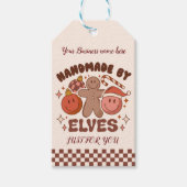 Met de hand gemaakt door ELVES zakelijk aangepast Cadeaulabel (Voorkant)