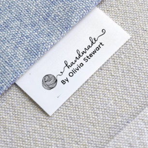 Met de hand gemaakt door gehaakte garen persoonlij grosgrain lint