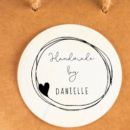 Met de hand gemaakt door Hand-Drawn Heart Frame Zelfinktende Stempel