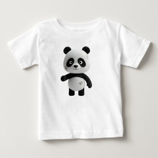 Met de hand gemaakt Filten Panda in Kartonnen Bos (Voorkant)