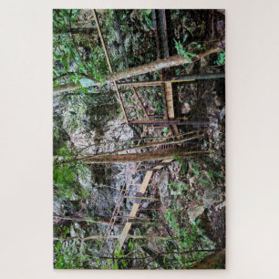 Met de hand gemaakt junglepad legpuzzel