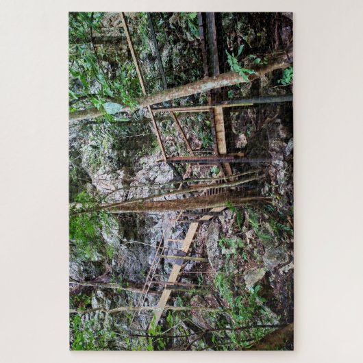 Met de hand gemaakt junglepad legpuzzel (Verticaal)