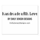 Met de Hand gemaakt met Liefde #1 Bedrijfsnaam Web Rubberstempel (Afrduk)