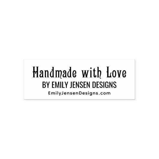 Met de hand gemaakt met liefde #5 Bedrijfsnaam Web Zelfinktende Stempel (Design)
