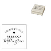 Met de hand gemaakt met liefde | Aangepaste ambach Rubberstempel (Gestempeld)