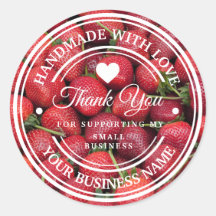 Met de hand gemaakt met liefde | Aardbei Label Dan