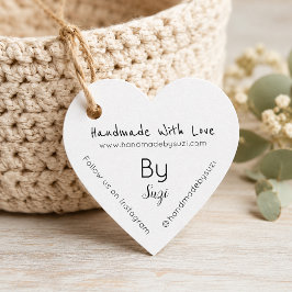 Met de Hand Gemaakt met Liefde Door Suzi Heart Pri Bedankjes Labels