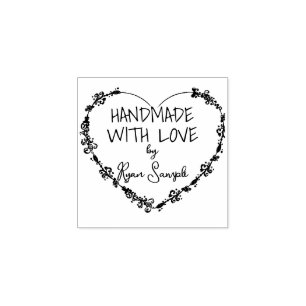 Met de Hand Gemaakt met Liefde Gumstempel Rubberstempel