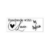 Met de hand gemaakt met liefde Hart Eenvoudige sti Rubberstempel (Afrduk)