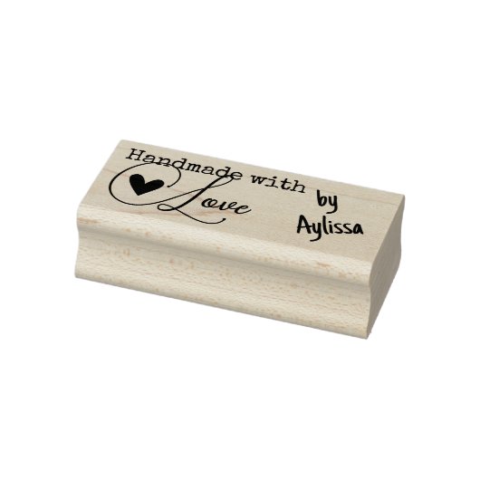 Met de hand gemaakt met liefde Hart Eenvoudige sti Rubberstempel (Stempel)