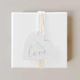 Met de hand gemaakt met liefde hartvormig bedankjes labels