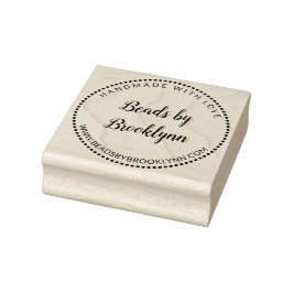 Met de hand gemaakt met liefde kalligrafie lettert rubberstempel