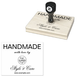Met de Hand Gemaakt met Liefde Klassiek Schrift Ru Rubberstempel