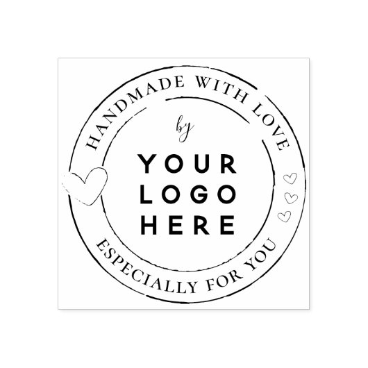 Met De Hand Gemaakt Met Liefde Kleine Onderneming Rubberstempel (Afrduk)
