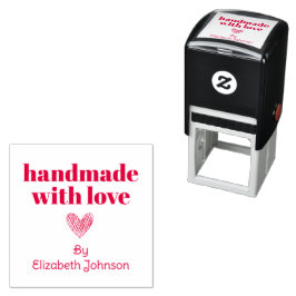 Met de Hand Gemaakt Met Liefde Kleine Zakelijke Ty Zelfinktende Stempel
