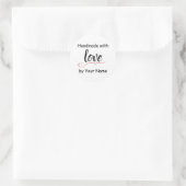 Met de hand gemaakt met liefde modern label hart s (Tas)