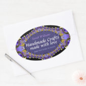 Met de Hand Gemaakt met Liefde Paarse Gouden Label (Envelop)