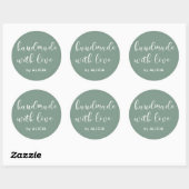 Met de hand gemaakt met liefde | Persoonlijke Past Ronde Sticker (Vel)