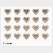 Met De Hand Gemaakt Met Liefde Rustieke Kraft Hart Sticker (Vel)