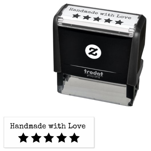 “Met de Hand gemaakt met Liefde” Sterren Stempel (In situ)