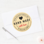 Met de Hand Gemaakt met Liefde Sticker – Ambachtel (Envelop)