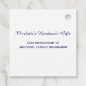 Met de Hand Gemaakt Met Liefde Waterverf Naaimachi Bedankjes Labels (Achterkant)