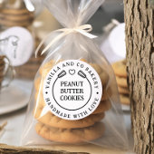 Met De Hand Gemaakt Met Liefde Whisk Hart Bakkerij Ronde Sticker