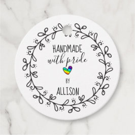 Met de Hand Gemaakt met Trots Rainbow Artisan 2-zi Bedankjes Labels