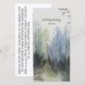 Met de hand gemaakt uitvaartkaart ter nagedachteni (Voorkant / Achterkant)
