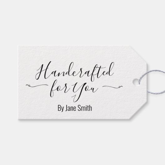Met de Hand Gemaakt voor Jou Persoonlijk Cadeaulabel (Voorkant (Horizontaal))