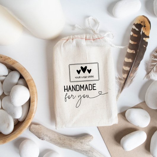 Met de hand gemaakt voor u Groot logo Rubberstempel