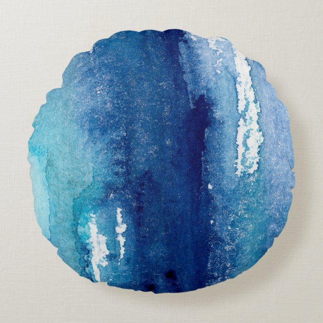 met de hand gemaakte abstracte achtergrond van sha rond kussen (Voorkant)