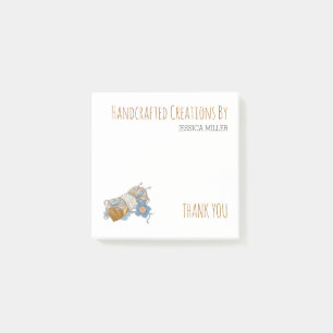 Met de hand gemaakte creaties garen naaien ambacht post-it® notes