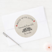 Met de Hand Gemaakte Jam Label Hartjes (Envelop)