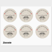 Met de Hand Gemaakte Jam Label Hartjes (Vel)