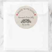 Met de Hand Gemaakte Jam Label Hartjes (Tas)