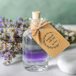 Met de hand gemaakte lavendel harten krans zelfinktende stempel