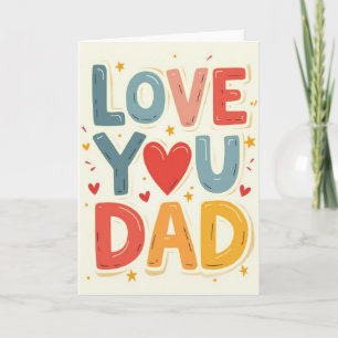 Met de Hand Gemaakte Liefde Voor Jou Papa Kaart