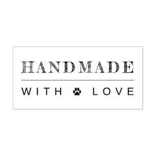 Met de Hand Gemaakte Pootafdruk Rubberstempel