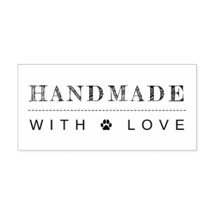 Met de Hand Gemaakte Pootafdruk Rubberstempel