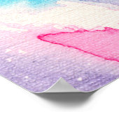 met de hand gemaakte waterverf abstracte penseelst poster (Hoek)