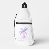 Met de hand geschetste flespalmboom met bladeren sling bag (Voorkant)