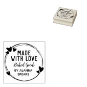 Met de hand geschetste kreet met liefde rubberstempel (Gestempeld)
