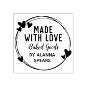 Met de hand geschetste kreet met liefde rubberstempel (Afrduk)