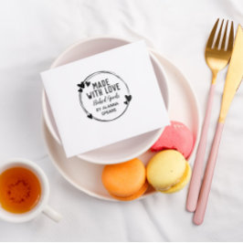 Met de hand geschetste kreet met liefde rubberstempel