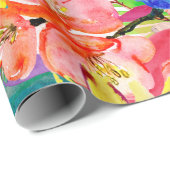 met de hand geschilde abstracte waterverf achtergr cadeaupapier (Rol Hoek)