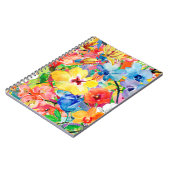 met de hand geschilde abstracte waterverf achtergr notitieboek (Linkerzijde)