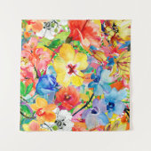 met de hand geschilde abstracte waterverf achtergr wandkleed (Voorkant (horizontaal))