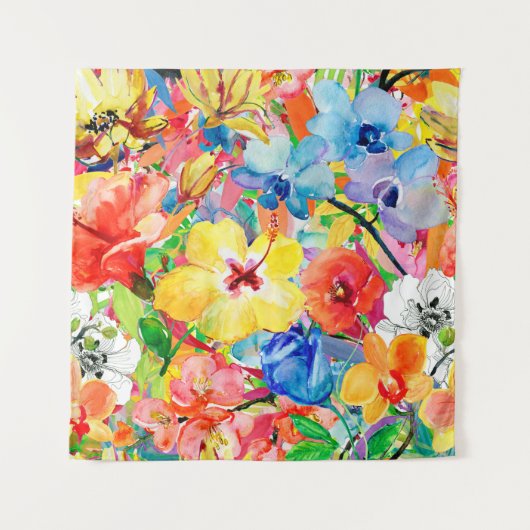 met de hand geschilde abstracte waterverf achtergr wandkleed (Voorkant)